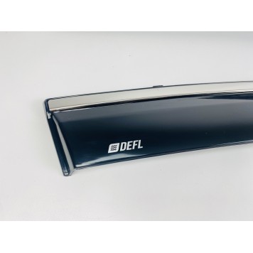 Дефлектори вікон Mitsubishi Outlander 2012-2020 з нерж. хром полоскою-5